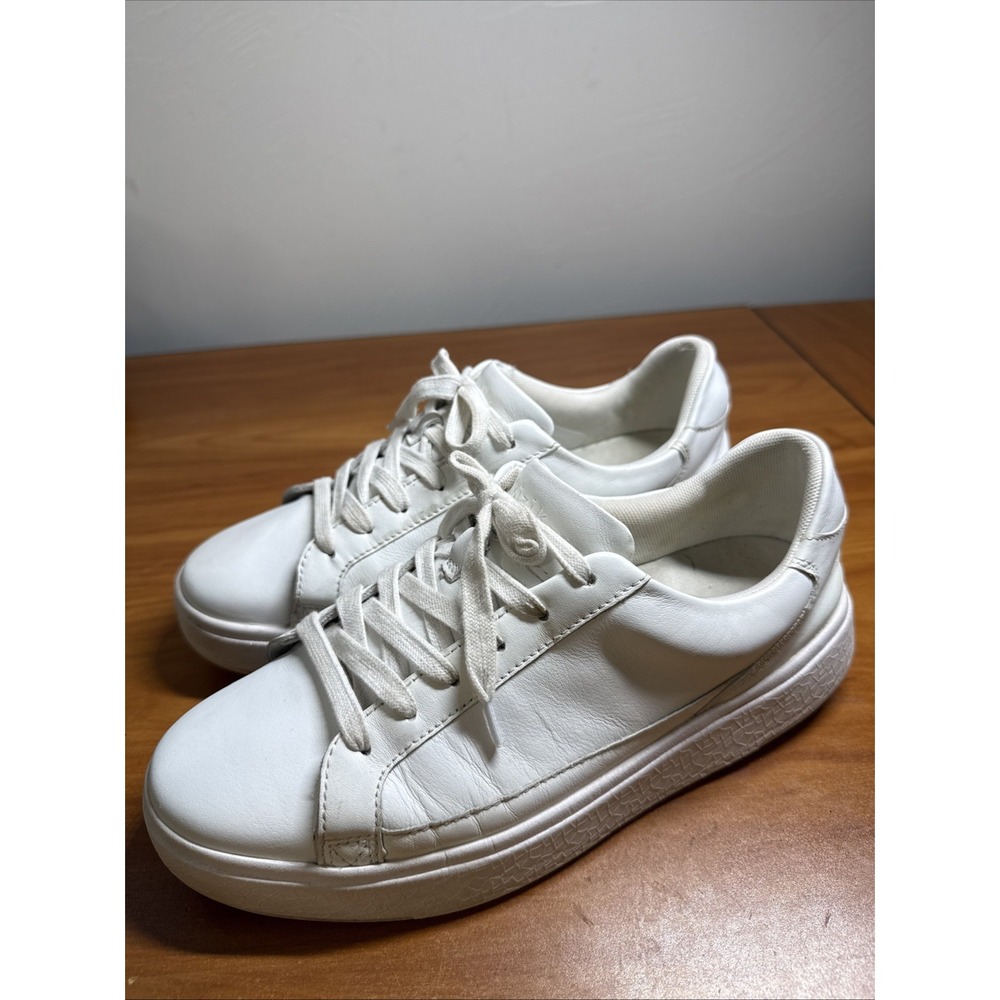 KIZIK Vegas 2 Women 9.5 Men's 8 Bright White Slip On Leather Sneaker Shoes WIDE